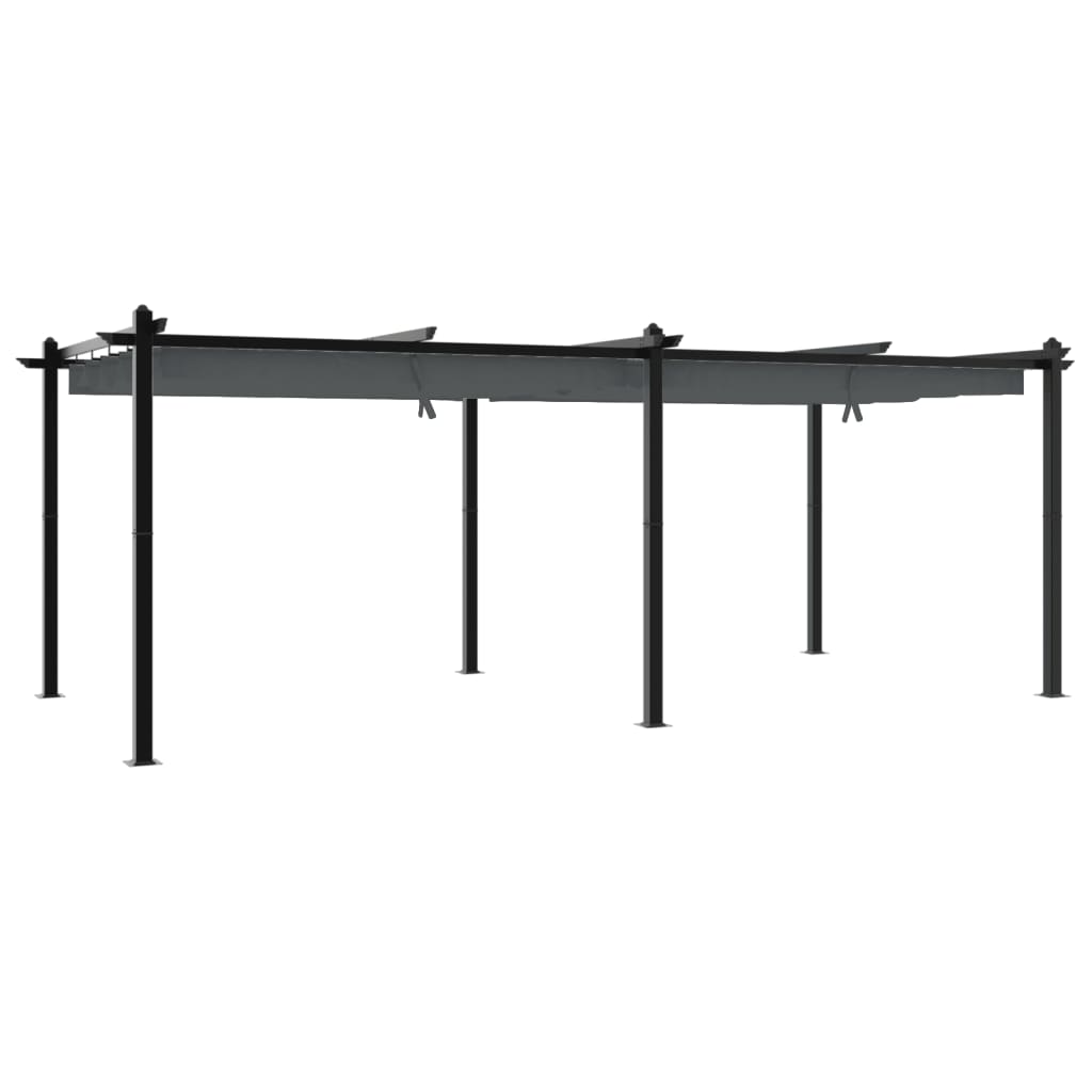 Garden Gazebo With Retractable Roof 3X6 M Aluminium