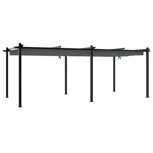 Garden Gazebo With Retractable Roof 3X6 M Aluminium