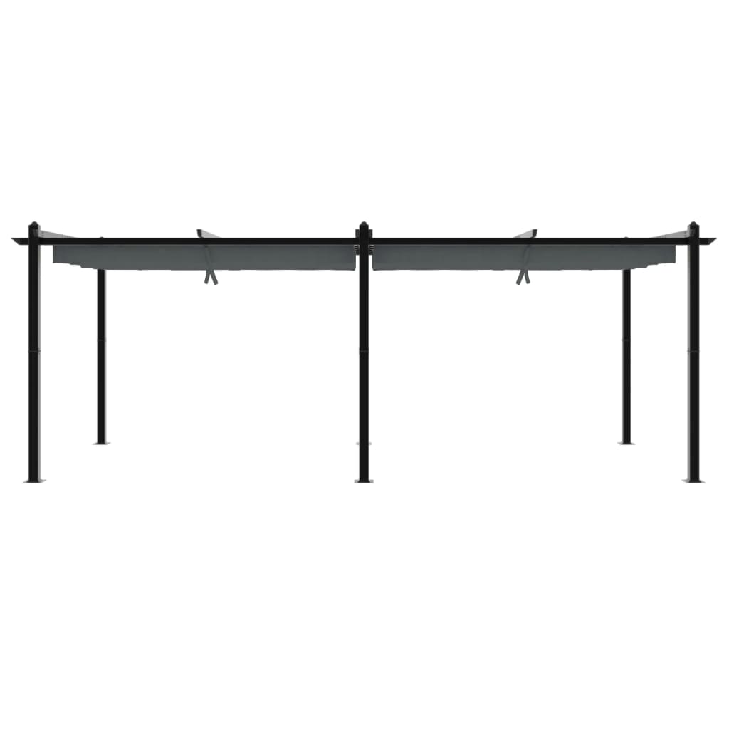 Garden Gazebo With Retractable Roof 3X6 M Aluminium