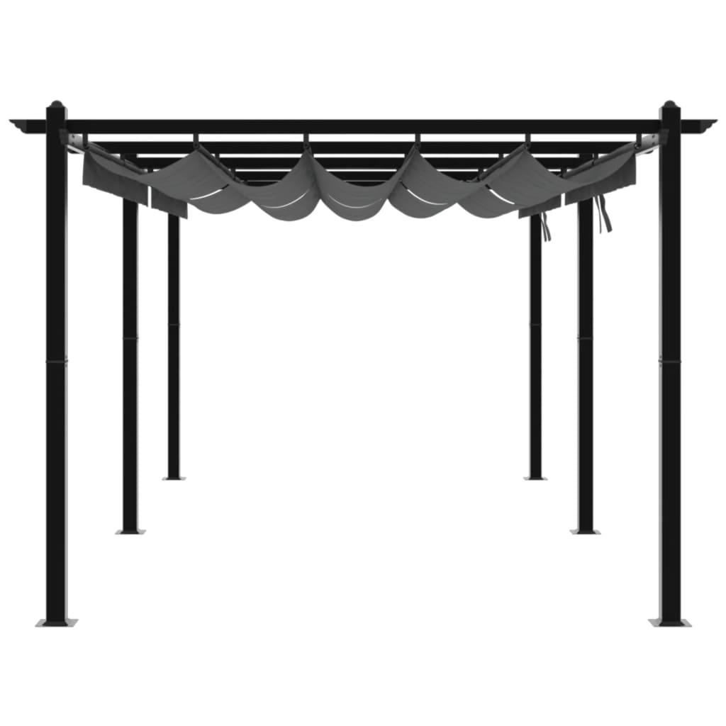 Garden Gazebo With Retractable Roof 3X6 M Aluminium