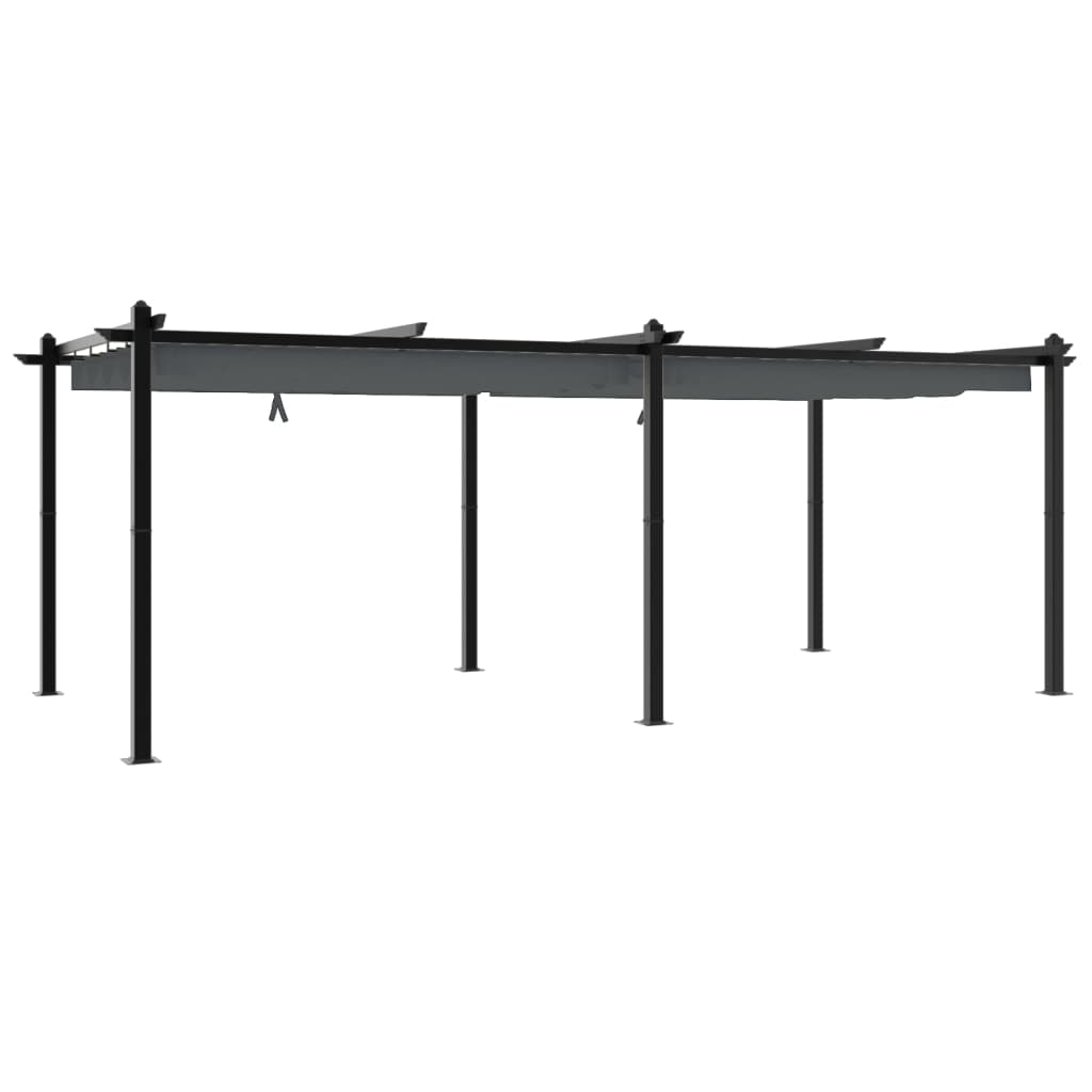 Garden Gazebo With Retractable Roof 3X6 M Aluminium