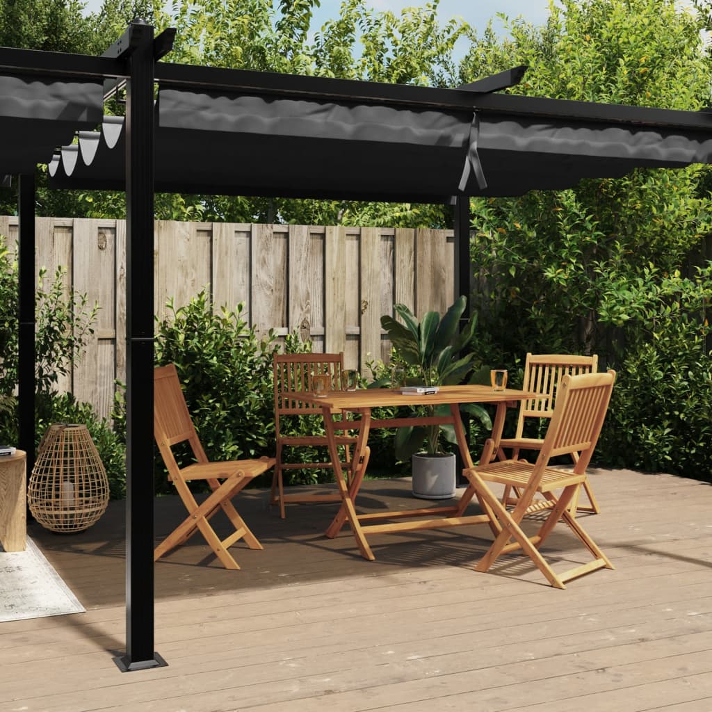 Garden Gazebo With Retractable Roof 3X6 M Aluminium
