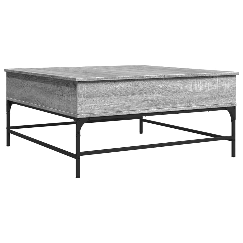 Coffee Table 95X95X45 Cm Engineered Wood And Metal