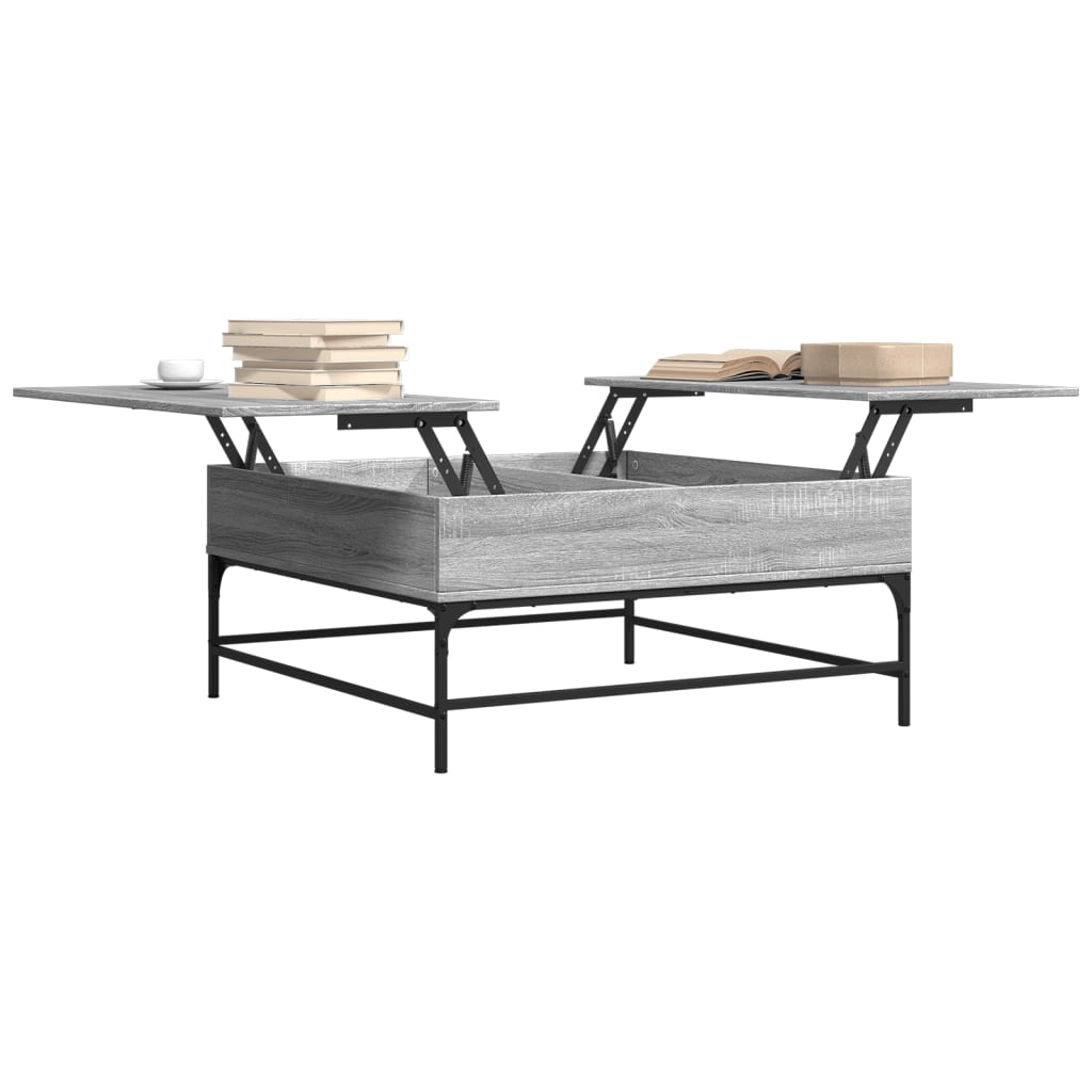 Coffee Table 95X95X45 Cm Engineered Wood And Metal