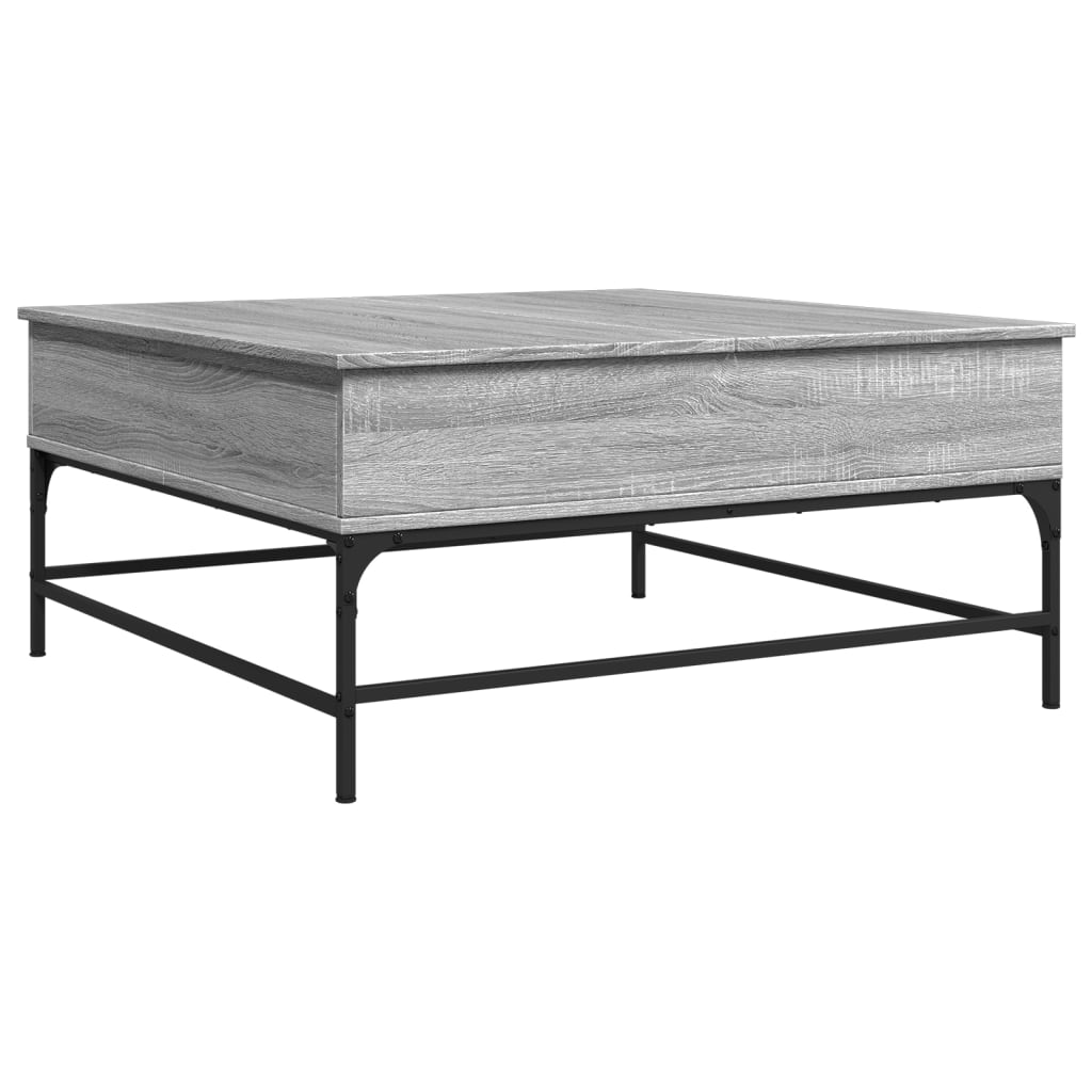 Coffee Table 95X95X45 Cm Engineered Wood And Metal