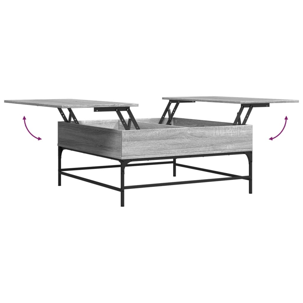 Coffee Table 95X95X45 Cm Engineered Wood And Metal