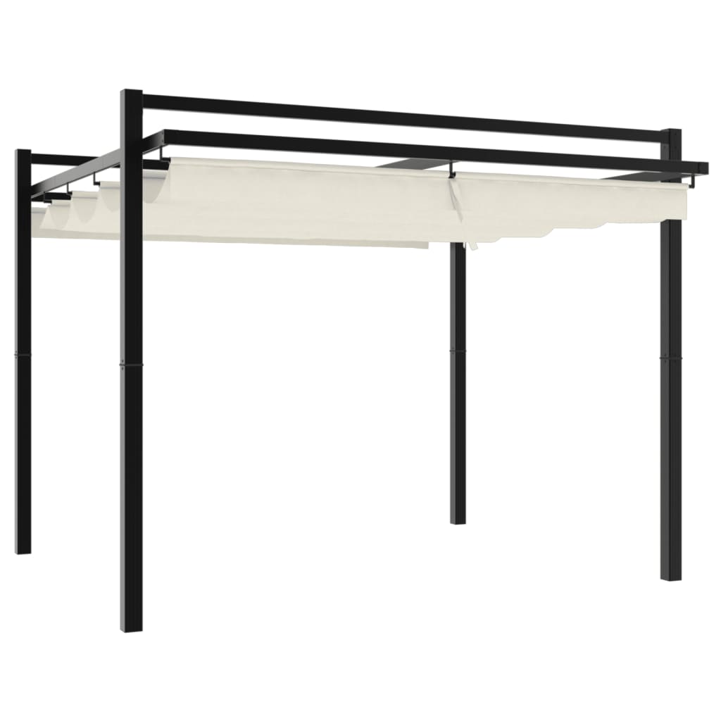 Garden Gazebo With Retractable Roof 3X3 M Aluminium