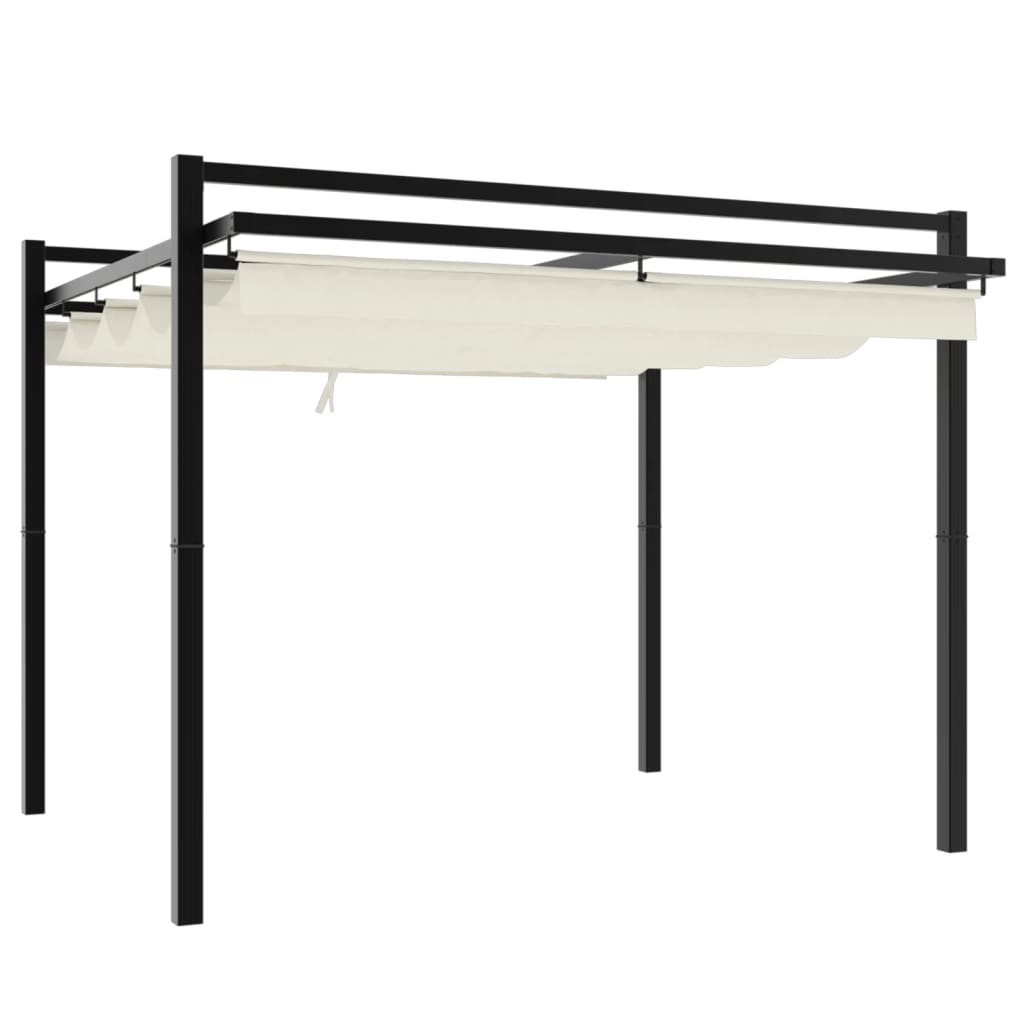 Garden Gazebo With Retractable Roof 3X3 M Aluminium