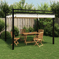 Garden Gazebo With Retractable Roof 3X3 M Aluminium