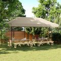 Foldable Party Tent Pop-Up Taupe