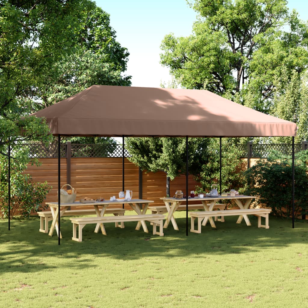 Foldable Party Tent Pop-Up Brown