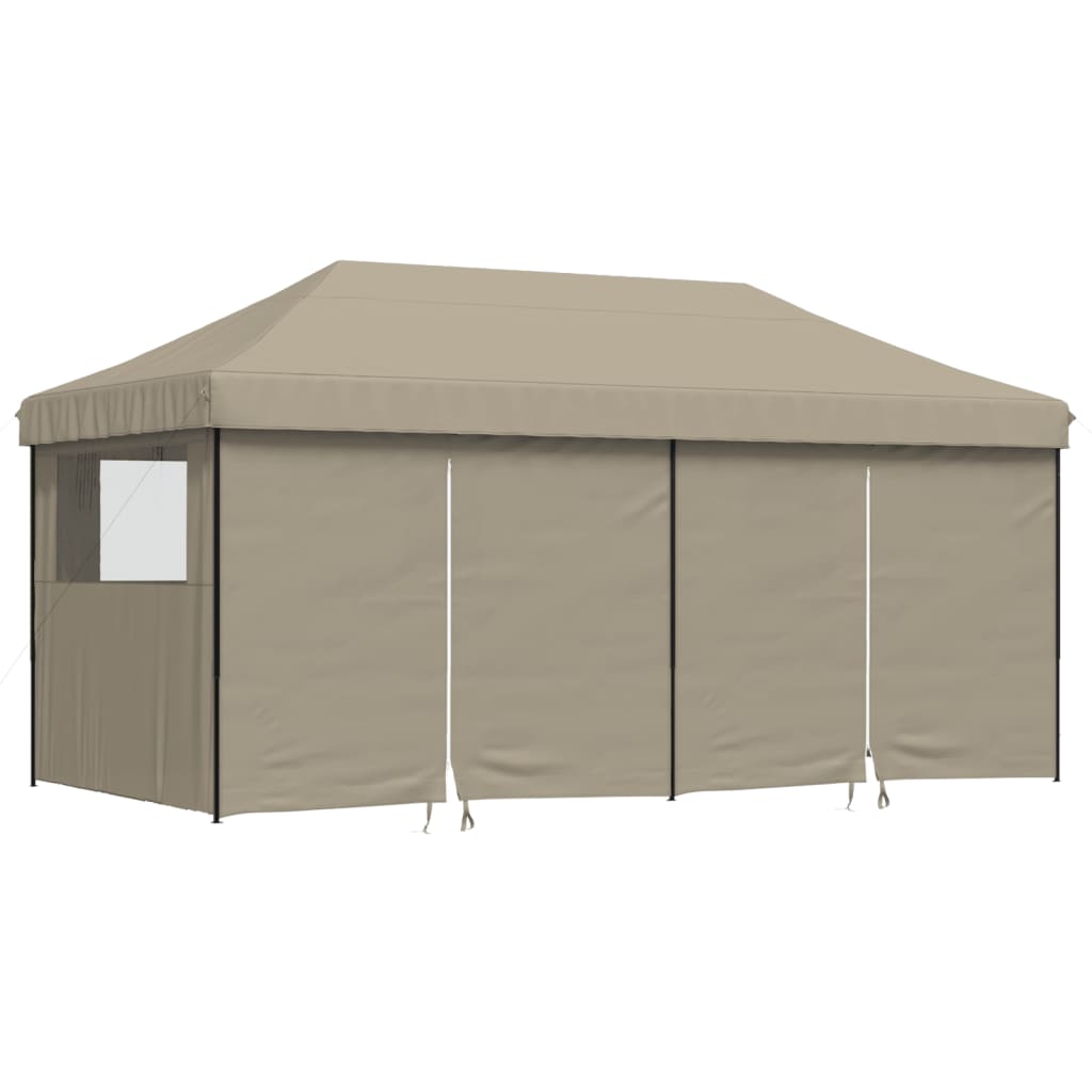 Foldable Party Tent Pop-Up Taupe