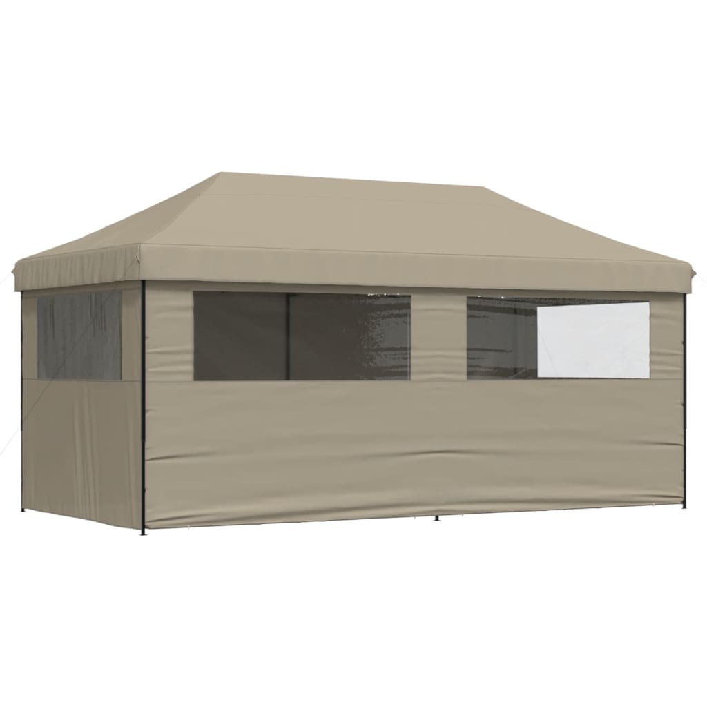 Foldable Party Tent Pop-Up Taupe