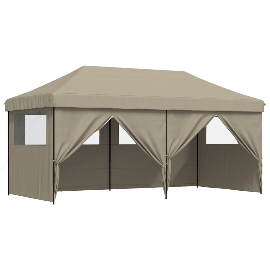 Foldable Party Tent Pop-Up Taupe