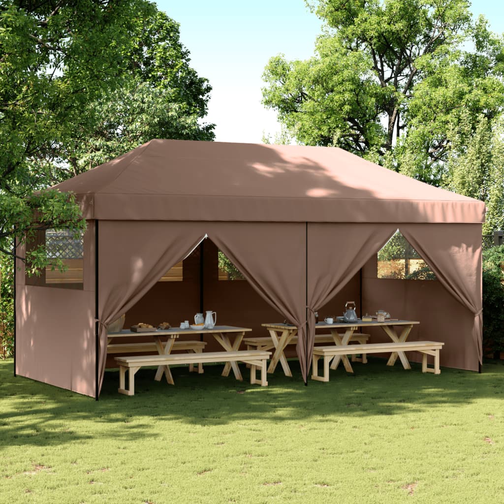 Foldable Party Tent Pop-Up Brown