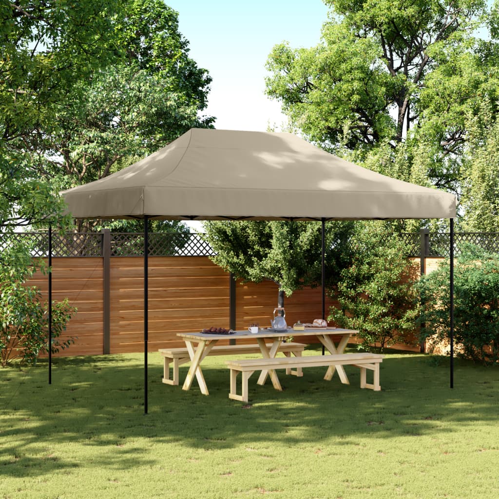 Foldable Party Tent Pop-Up Taupe