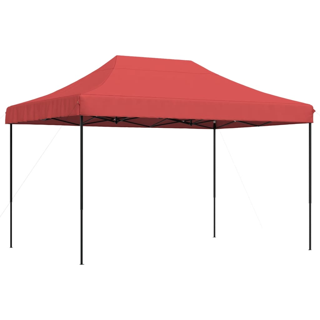 Gazebo Pop Up 3X3M Burgundy Folding Party Tent Waterproof Garden Camping Gear