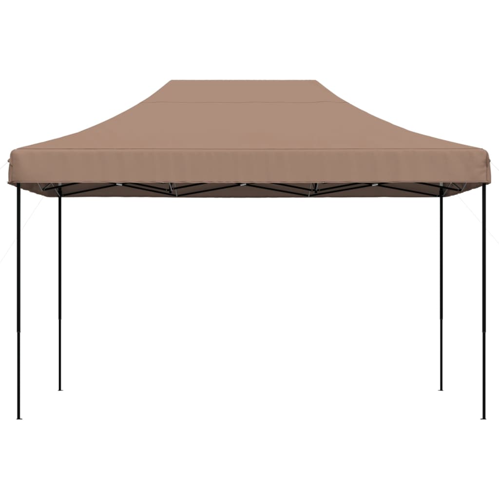 Gazebo Pop Up 410X279Cm Brown Folding Party Tent Waterproof Garden Canopy Withou