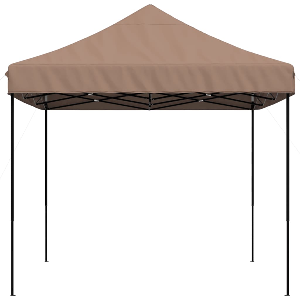 Gazebo Pop Up 410X279Cm Brown Folding Party Tent Waterproof Garden Canopy Withou