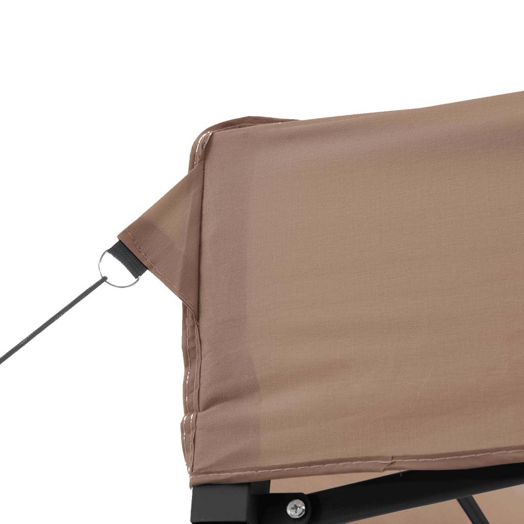 Gazebo Pop Up 410X279Cm Brown Folding Party Tent Waterproof Garden Canopy Withou