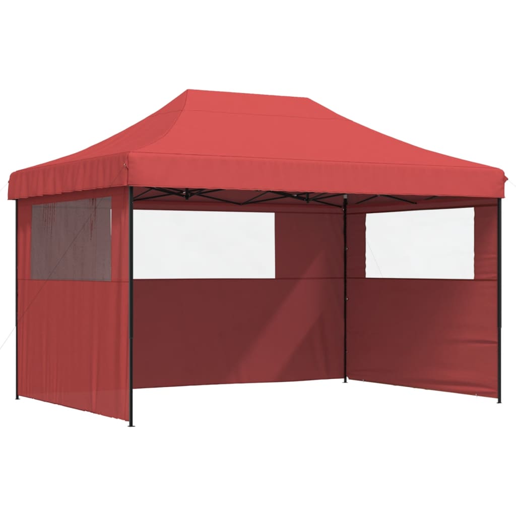Gazebo Pop Up 3X3M Burgundy Folding Party Tent Waterproof Garden Camping Gear
