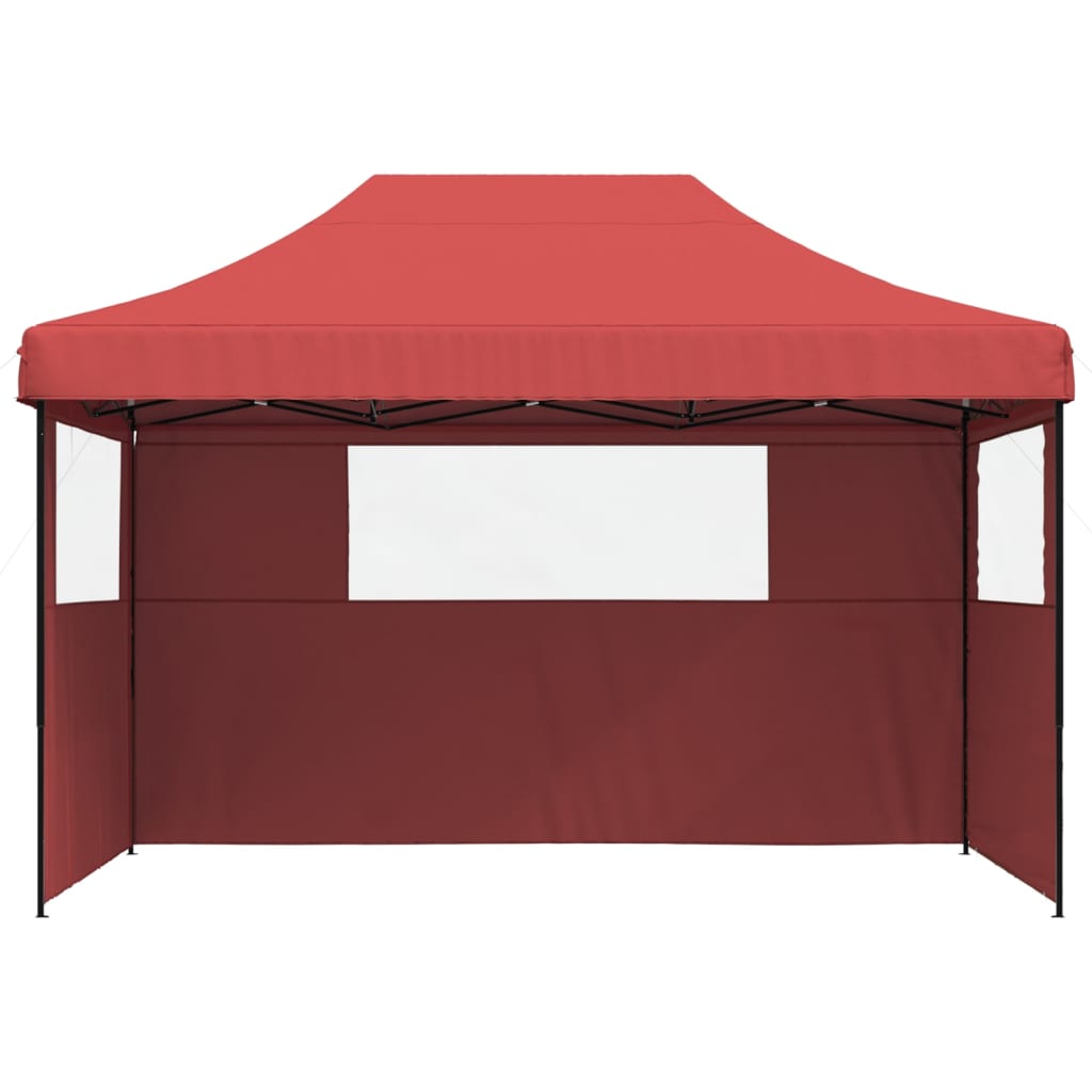 Gazebo Pop Up 3X3M Burgundy Folding Party Tent Waterproof Garden Camping Gear