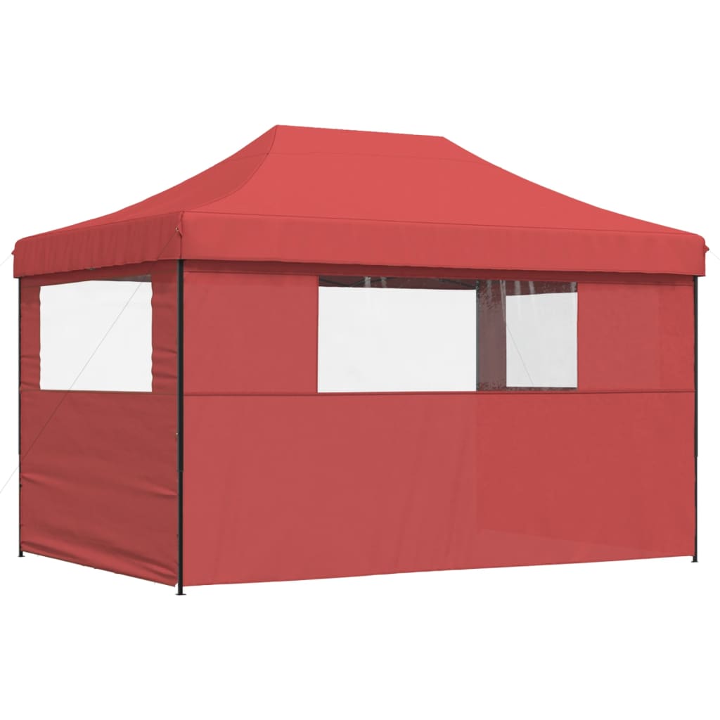 Gazebo Pop Up 3X3M Burgundy Folding Party Tent Waterproof Garden Camping Gear