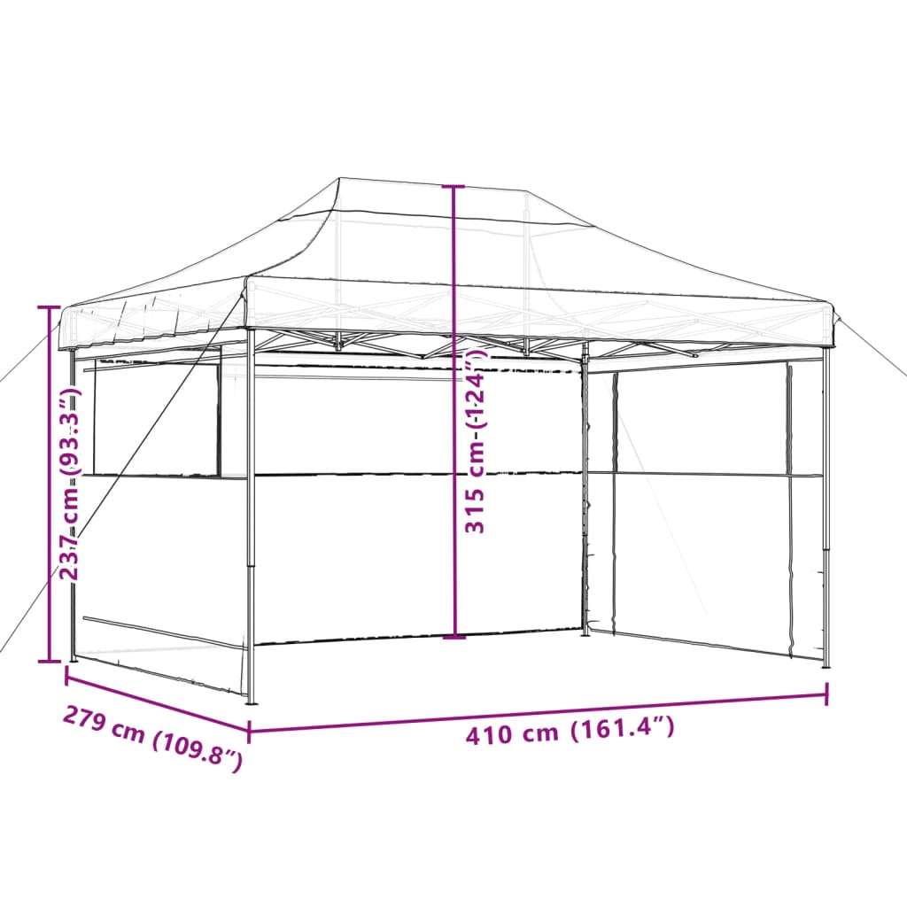 Gazebo Pop Up 3X3M Burgundy Folding Party Tent Waterproof Garden Camping Gear