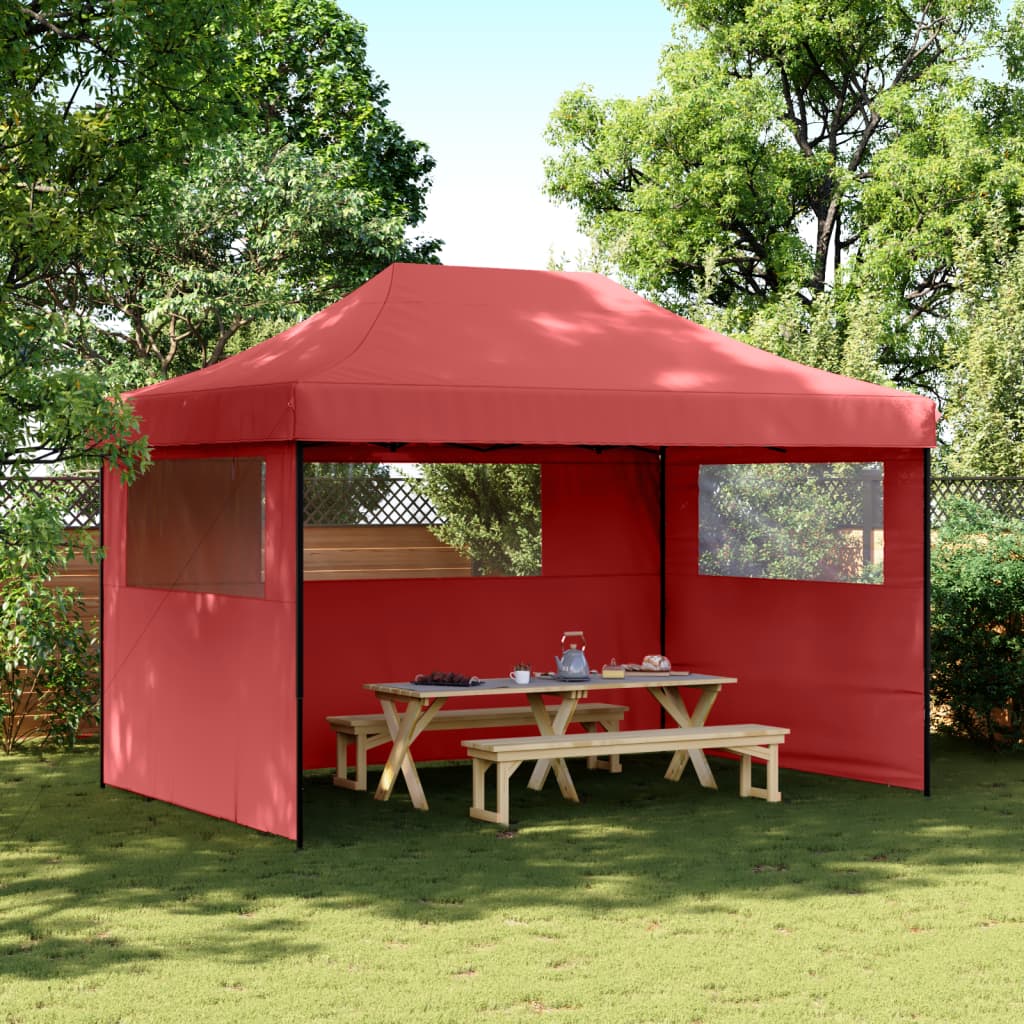Foldable Party Tent Pop-Up Burgundy