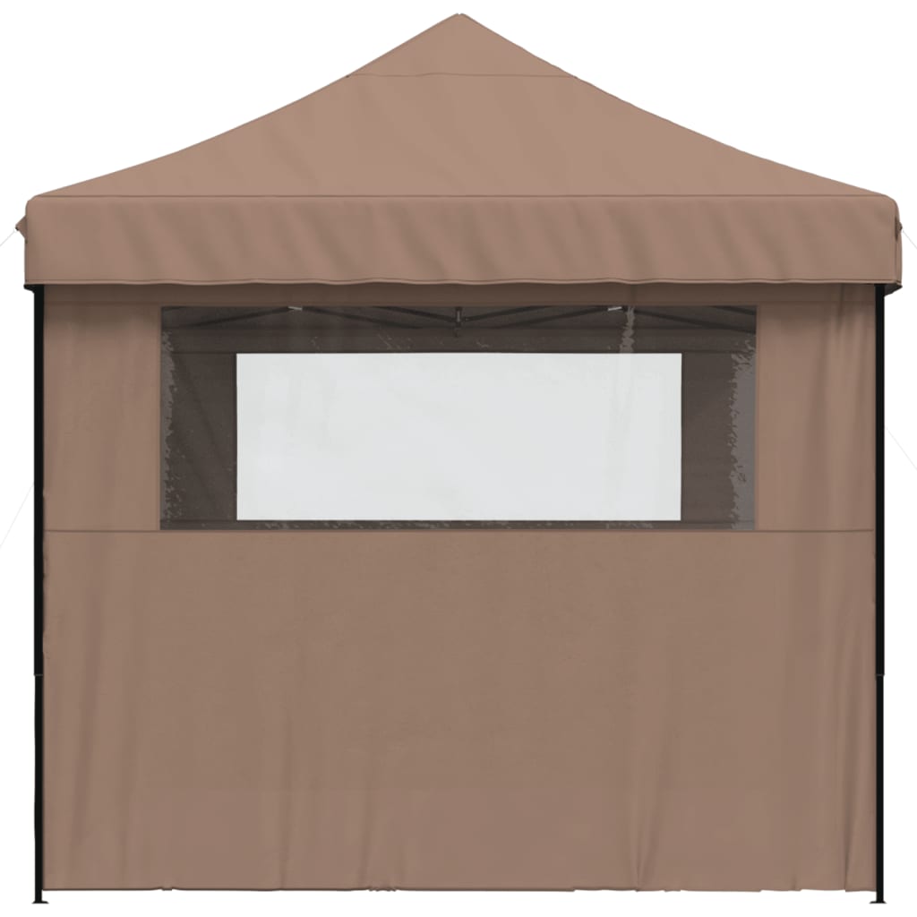 Gazebo Pop Up 410X279Cm Brown Folding Party Tent Waterproof Garden Canopy Withou