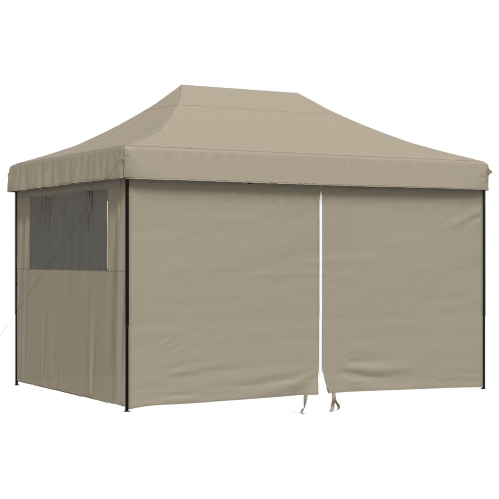 Foldable Party Tent Pop-Up Taupe