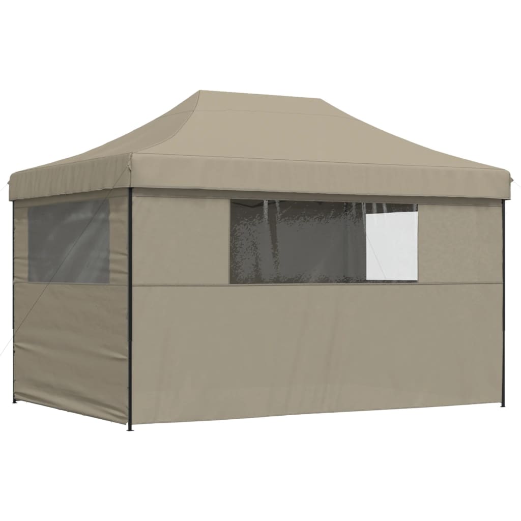 Foldable Party Tent Pop-Up Taupe