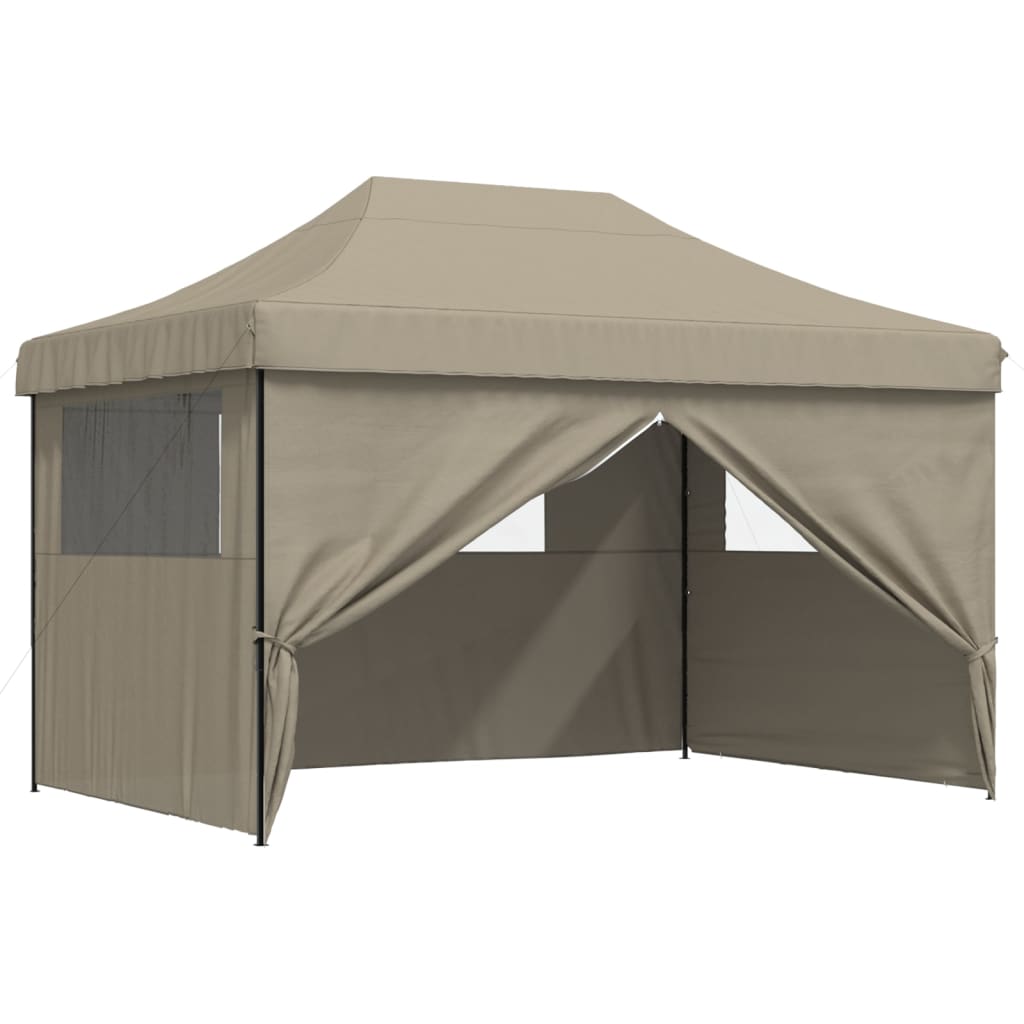 Foldable Party Tent Pop-Up Taupe
