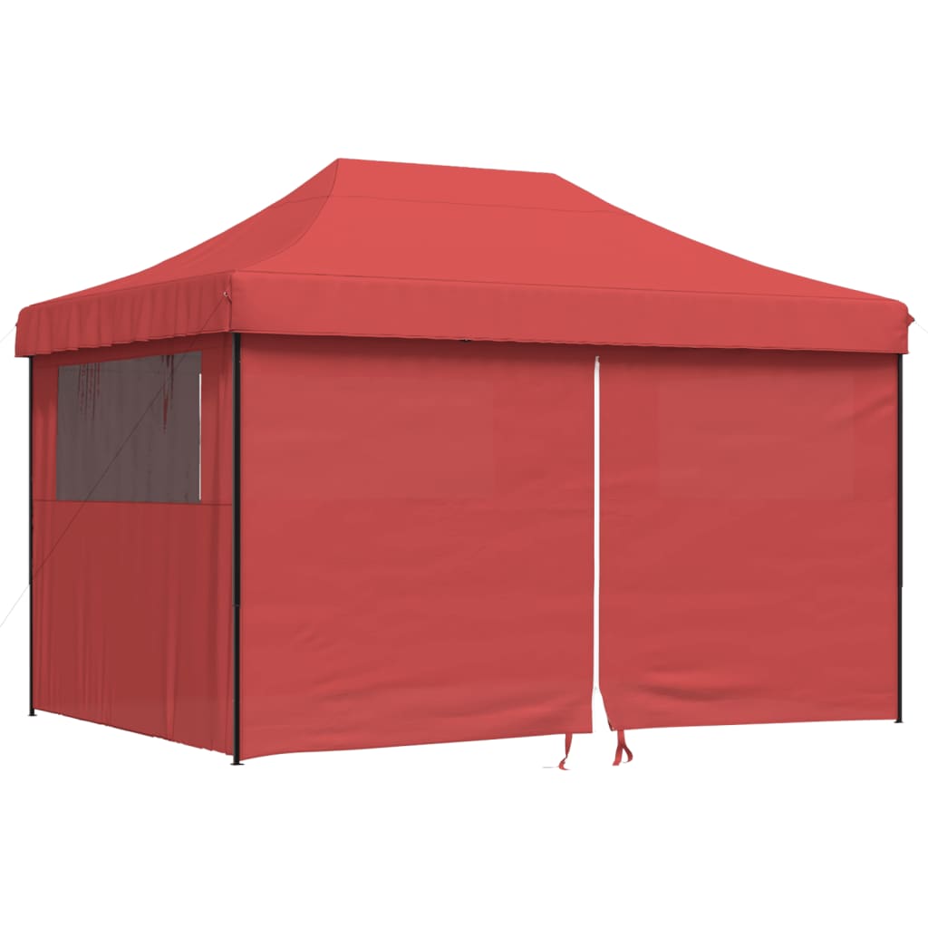 Gazebo Pop Up 3X3M Burgundy Folding Party Tent Waterproof Garden Camping Gear