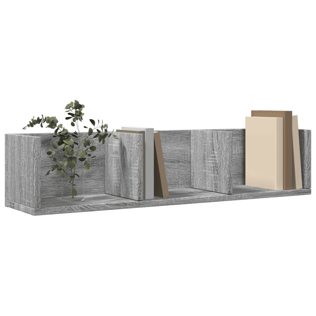 Wall Cabinets 2 Pcs 75X18X16.5 Cm Engineered Wood