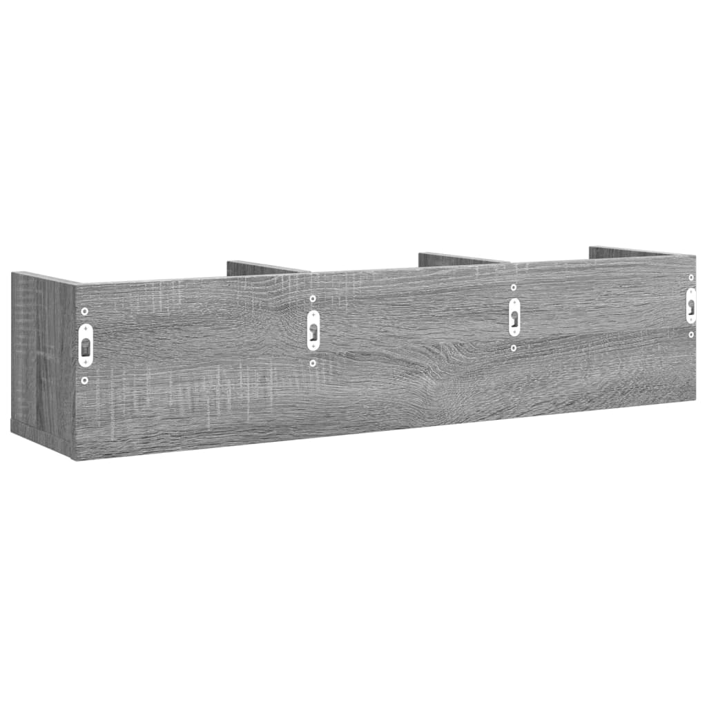 Wall Cabinets 2 Pcs 75X18X16.5 Cm Engineered Wood