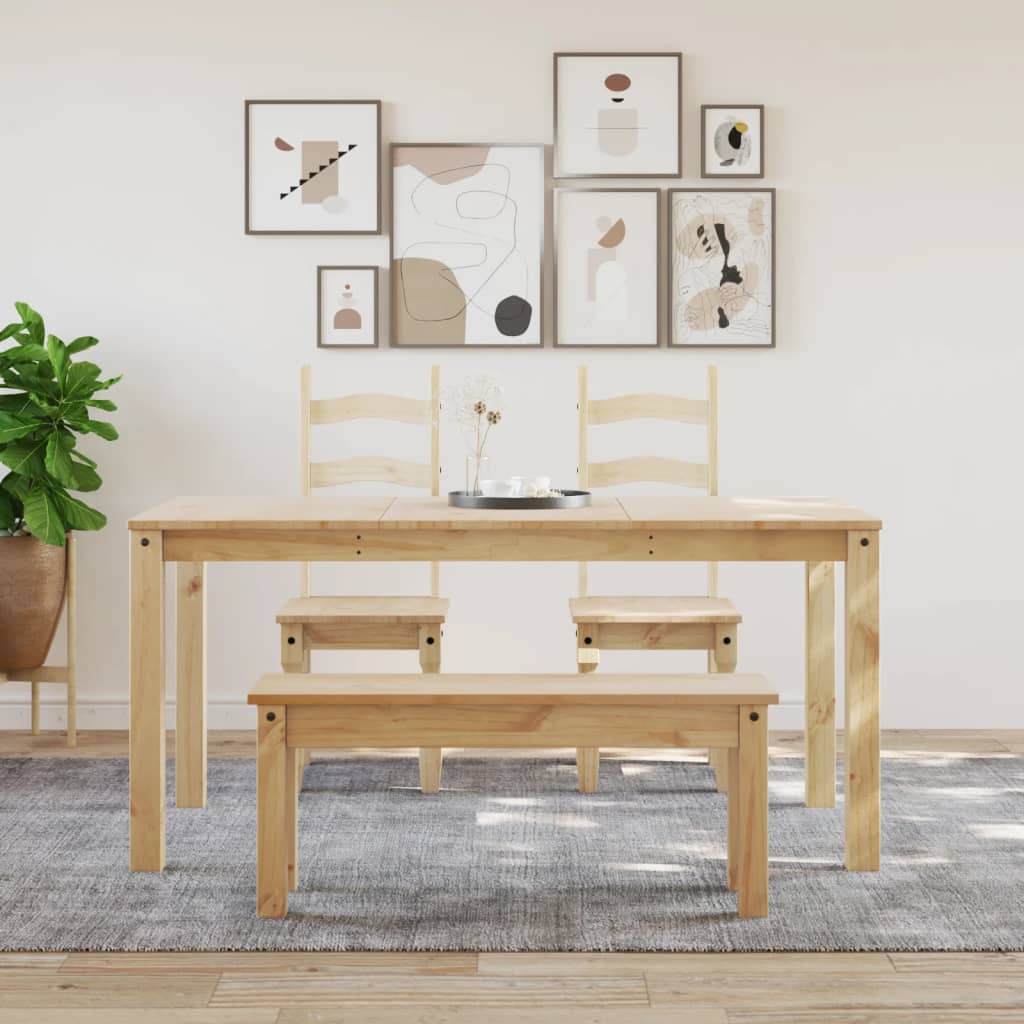 Kitchen & Dining Benches Panama Solid Pine Bench 105cm Hallway Garden Wooden Sea