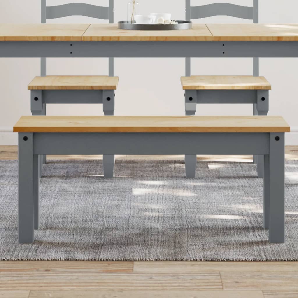 Kitchen & Dining Benches Panama Solid Pine Bench 105cm Hallway Garden Wooden Sea