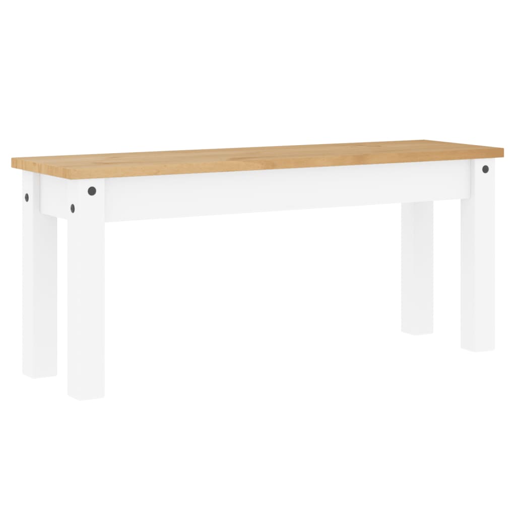 Kitchen & Dining Benches Panama Solid Pine Bench 105cm Hallway Garden Wooden Sea