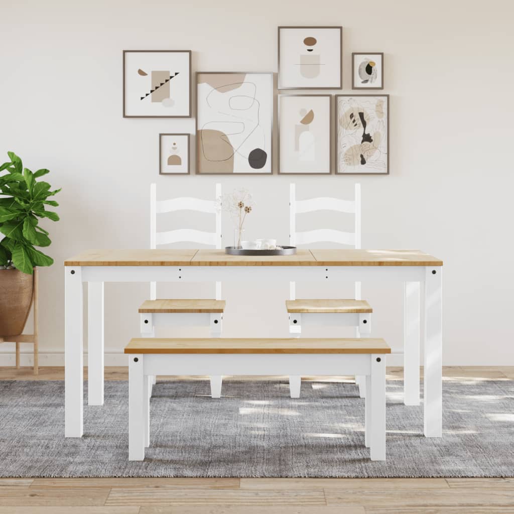 Kitchen & Dining Benches Panama Solid Pine Bench 105cm Hallway Garden Wooden Sea