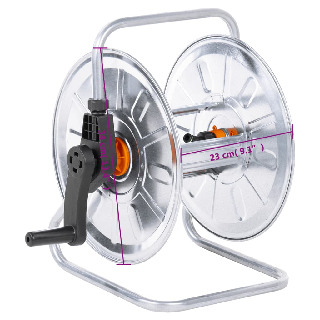 Hose Reel Wall Mounted For 50 M 1/2" Hose Steel