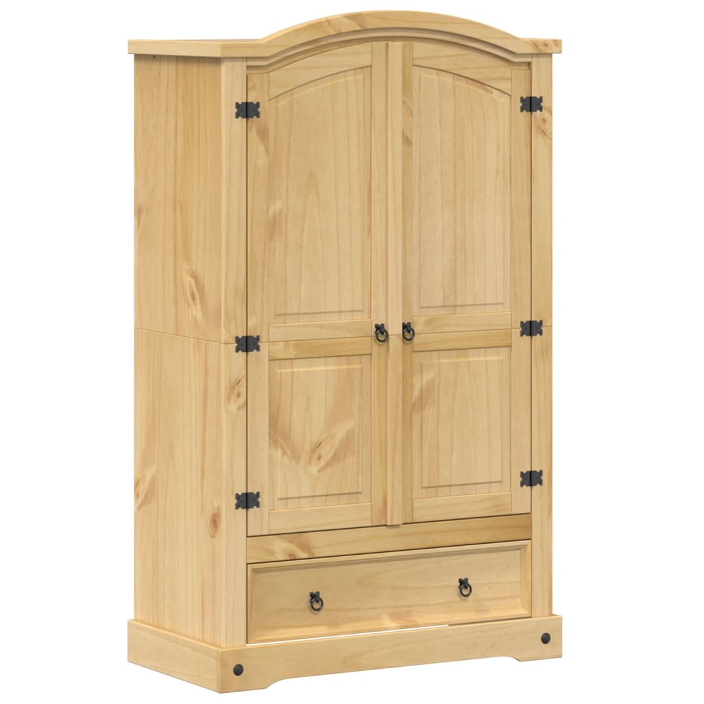 Wardrobe "Corona" 101X52X170 Cm Solid Wood Pine engineered wood metal 101 cm