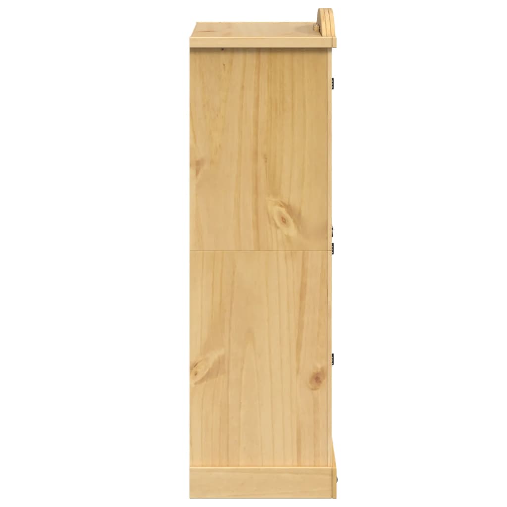 Wardrobe "Corona" 101X52X170 Cm Solid Wood Pine engineered wood metal 101 cm