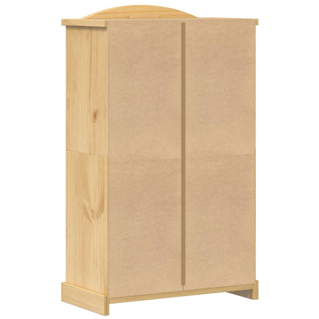 Wardrobe "Corona" 101X52X170 Cm Solid Wood Pine engineered wood metal 101 cm