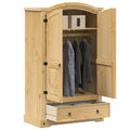Wardrobe "Corona" 101X52X170 Cm Solid Wood Pine engineered wood metal 101 cm
