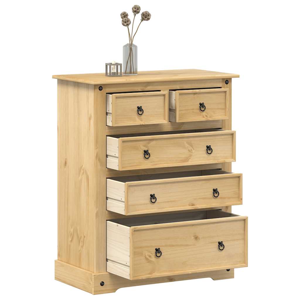 Storage Chests Corona Solid Pine Chest of Drawers 92cm Tallboy Bedroom Cabinet 9