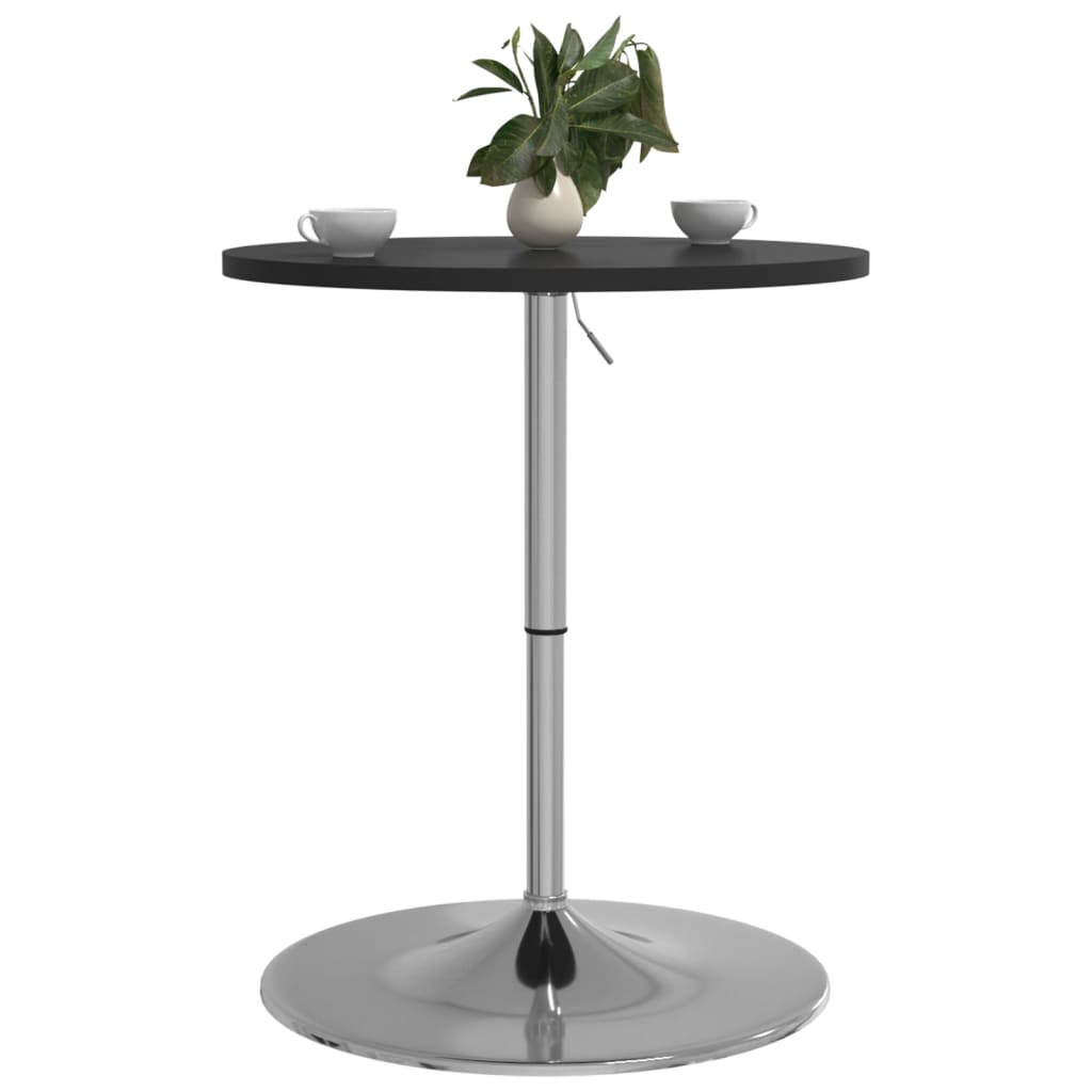 Bar Table Engineered Wood And Chromed Steel
