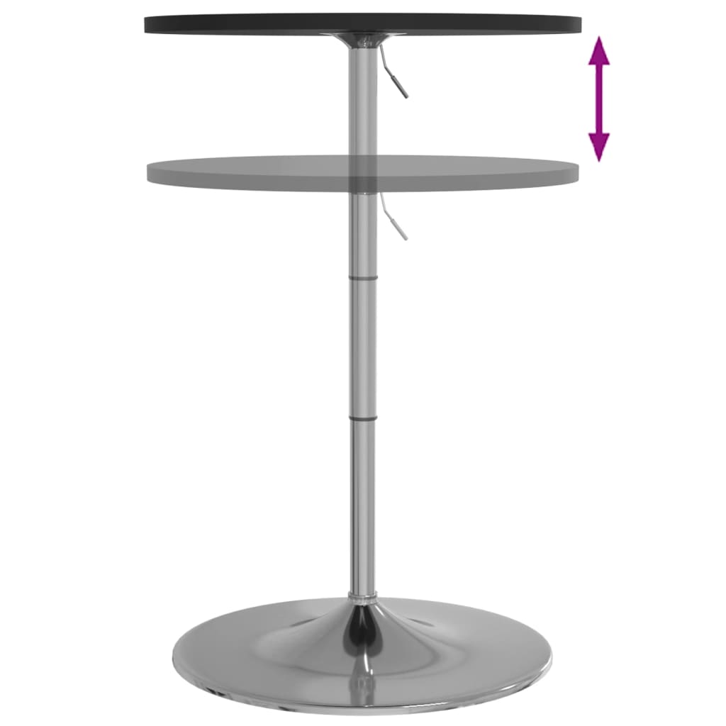 Bar Table Engineered Wood And Chromed Steel