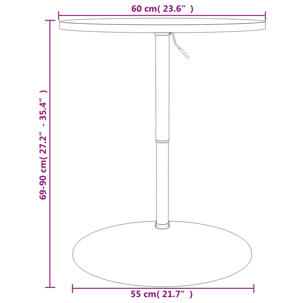 Bar Table Engineered Wood And Chromed Steel