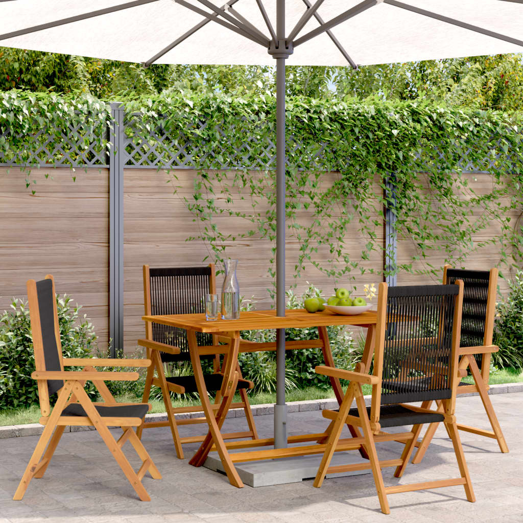 Reclining Garden Chairs 6 Pcs Solid Wood Acacia